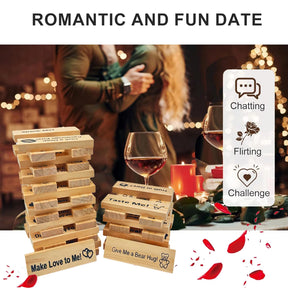 RosesHaven™ Couple's Game Night Intimacy Block Tower